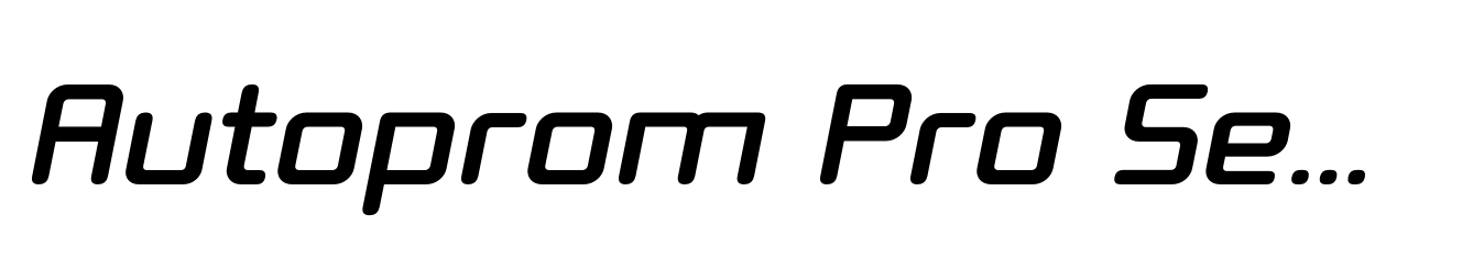 Autoprom Pro Semi Bold Italic Rounded